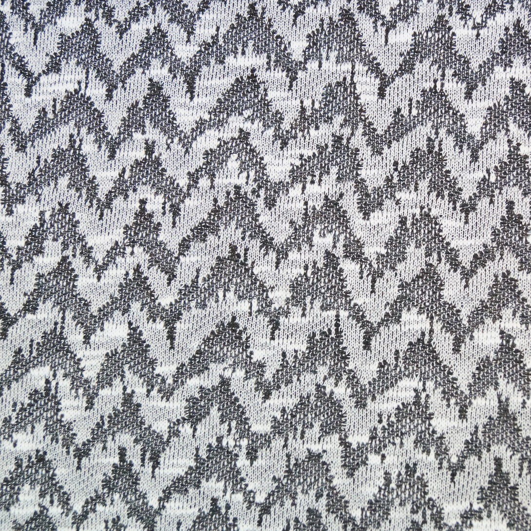 Jacquard Jersey / Strick schwarz-weiß