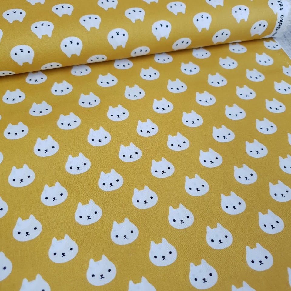 Stenzo - Baumwollstoff - Kitty - gelb