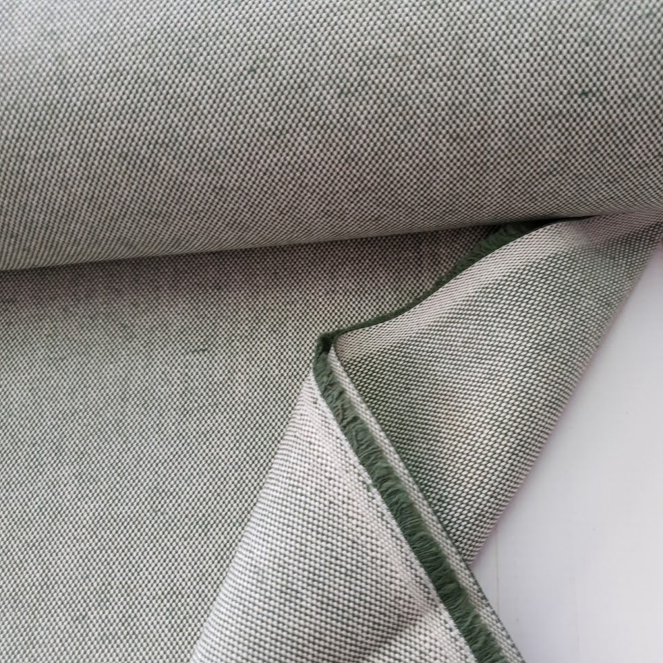 Melierter Uni Canvas - grün