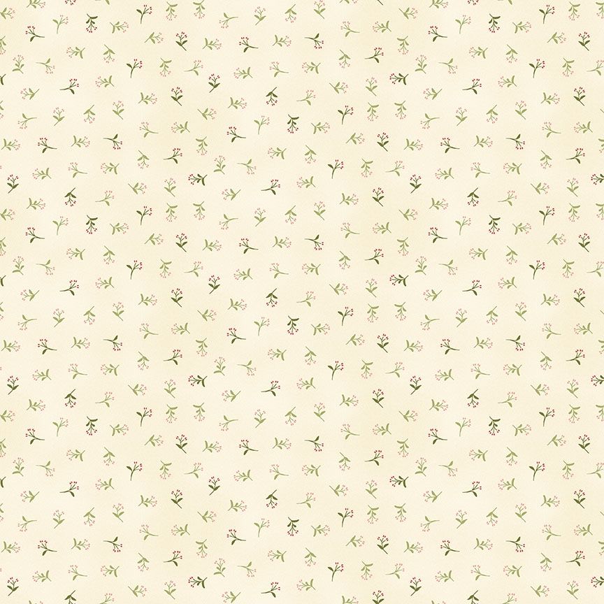 Makower - Tranquility - Sprig - pink