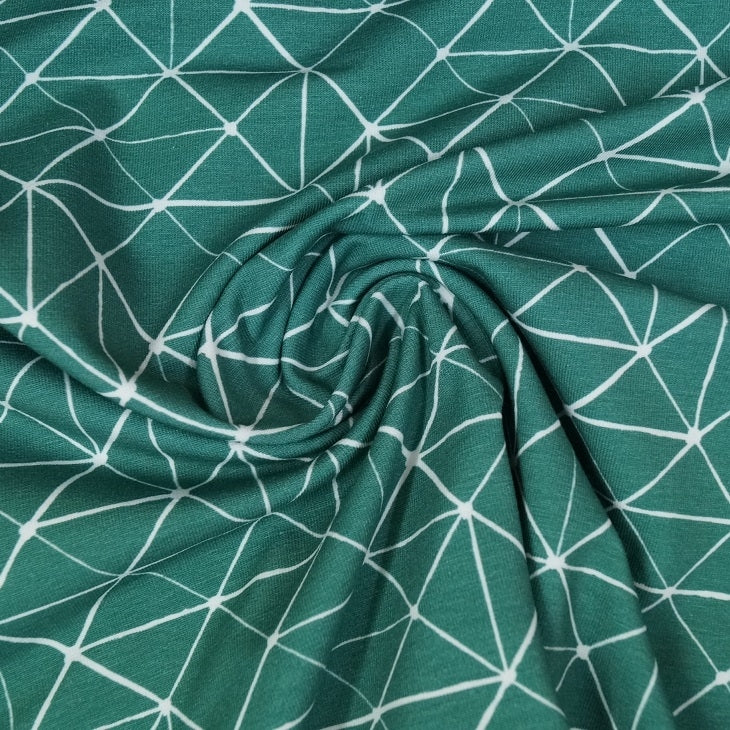 Swafing - Baumwolljersey Geometrie - darkmint