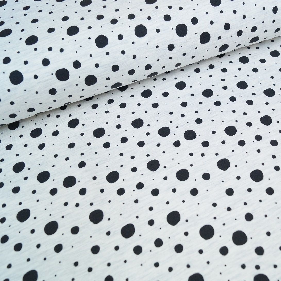 Leichter Sweat Dotties - ecru