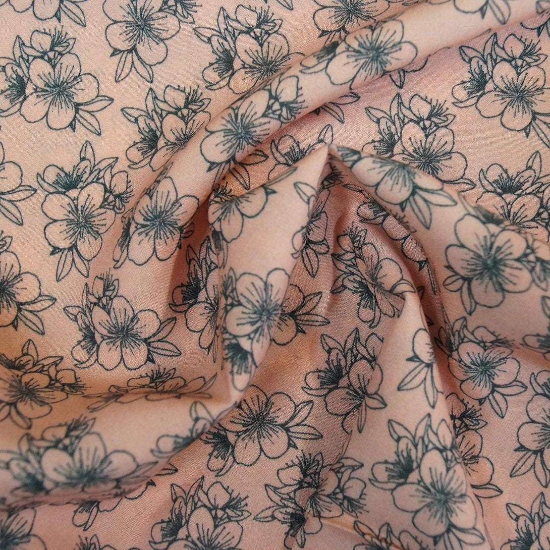 Viskose "Mandarin Fleurs" von Hilco