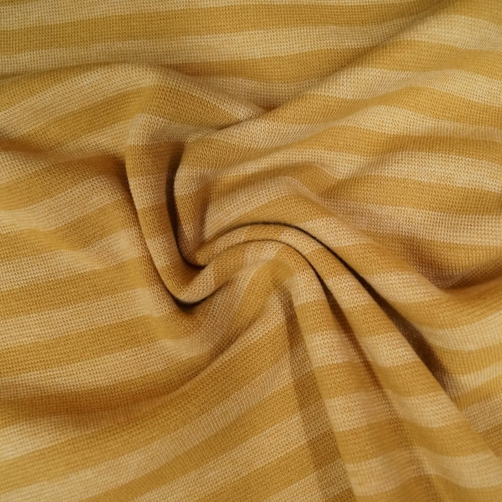 Ringelbündchen ocker-beige meliert im Schlauch