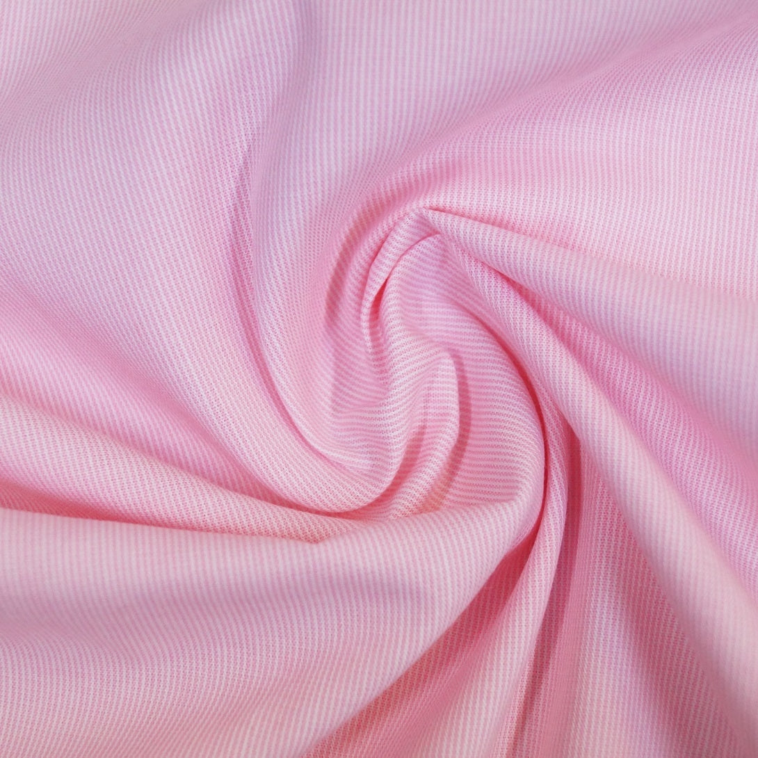 Pinstripe Chambray - leichte Baumwolle - rosa