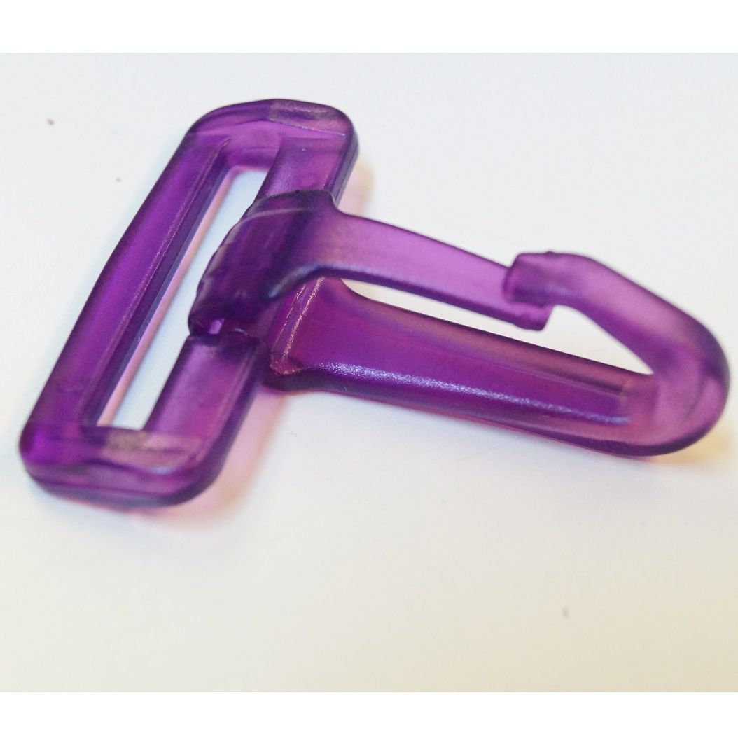 Rucksackschnalle, D-Ring und Karabiner - halbtransparent
