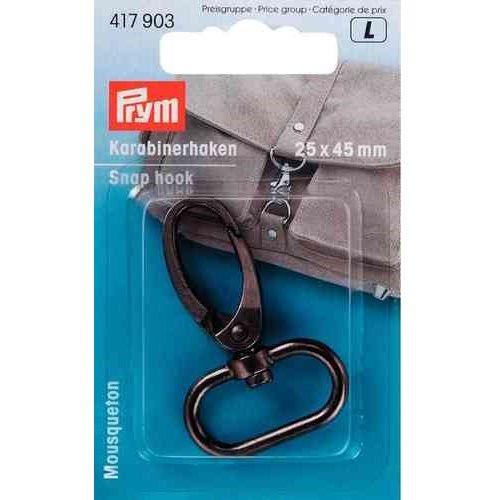 Prym - Karabinerhaken 25mmx45mm, anthrazit