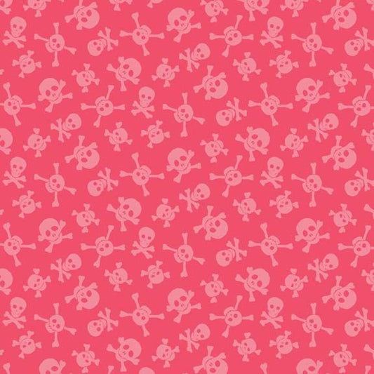 Makower - Skulls - pink