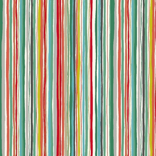 Makower - X-MAs - Wavy Stripe - multi