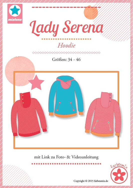 Lady Serena - Farbenmix Hoodie Schnittmuster