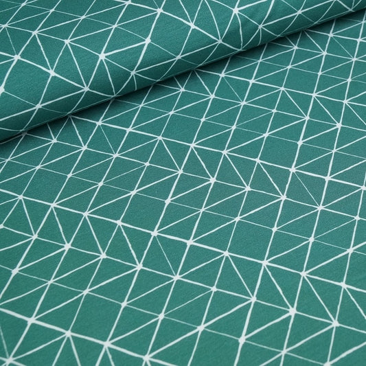 Swafing - Baumwolljersey Geometrie - darkmint