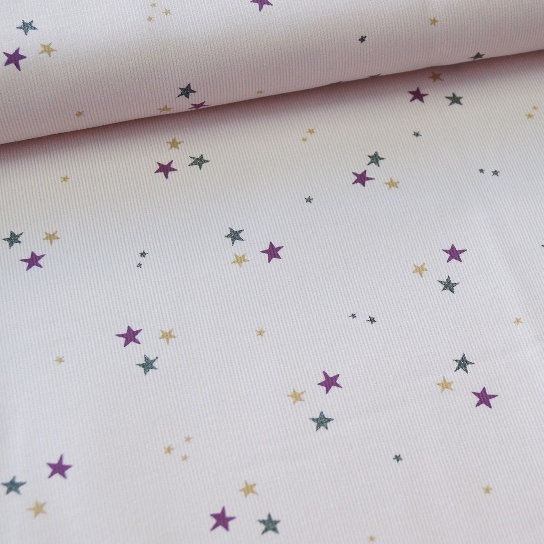 Hilco - Feincord - Colourful Stars - rose