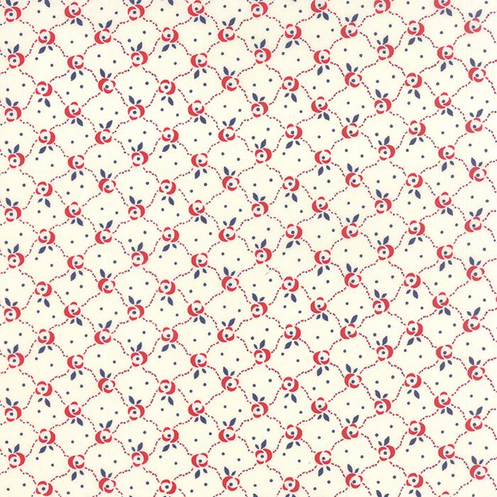 Moda Fabrics - Fresh Air - Floral Bandana weiss